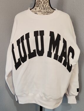 Lulu Mac White Sweatshirt.
